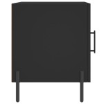 vidaXL Noptiere, 2 buc., negru, 40x40x50 cm, lemn compozit vidaXL Noptiere, 2 buc., negru, 40x40x50 cm, lemn compozit