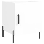 vidaXL Noptiere, 2 buc., alb extralucios, 40x40x50 cm, lemn compozit