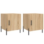 vidaXL Noptiere, 2 buc., stejar sonoma, 40x40x50 cm, lemn compozit vidaXL Noptiere, 2 buc., stejar sonoma, 40x40x50 cm, lemn compozit