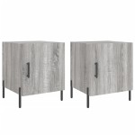 vidaXL Noptiere, 2 buc., gri sonoma, 40x40x50 cm, lemn compozit vidaXL Noptiere, 2 buc., gri sonoma, 40x40x50 cm, lemn compozit