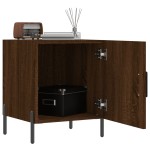 vidaXL Noptiere, 2 buc., stejar maro, 40x40x50 cm, lemn compozit vidaXL Noptiere, 2 buc., stejar maro, 40x40x50 cm, lemn compozit