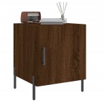 vidaXL Noptiere, 2 buc., stejar maro, 40x40x50 cm, lemn compozit vidaXL Noptiere, 2 buc., stejar maro, 40x40x50 cm, lemn compozit