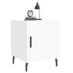 vidaXL Noptiere, 2 buc., alb, 40x40x50 cm, lemn compozit