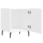 vidaXL Noptiere, 2 buc., alb, 40x40x50 cm, lemn compozit