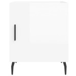 vidaXL Noptiere, 2 buc., alb extralucios, 40x40x50 cm, lemn compozit
