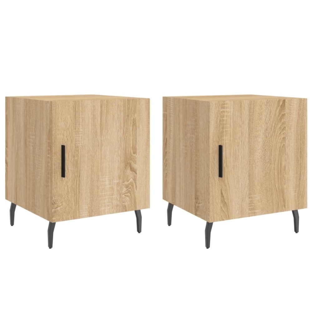 vidaXL Noptiere, 2 buc., stejar sonoma, 40x40x50 cm, lemn compozit
