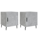 vidaXL Noptiere, 2 buc., gri beton, 40x40x50 cm, lemn compozit vidaXL Noptiere, 2 buc., gri beton, 40x40x50 cm, lemn compozit