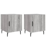 vidaXL Noptiere, 2 buc., gri sonoma, 40x40x50 cm, lemn compozit vidaXL Noptiere, 2 buc., gri sonoma, 40x40x50 cm, lemn compozit