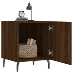 vidaXL Noptiere, 2 buc., stejar maro, 40x40x50 cm, lemn compozit vidaXL Noptiere, 2 buc., stejar maro, 40x40x50 cm, lemn compozit