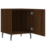 vidaXL Noptiere, 2 buc., stejar maro, 40x40x50 cm, lemn compozit vidaXL Noptiere, 2 buc., stejar maro, 40x40x50 cm, lemn compozit