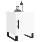 vidaXL Noptiere, 2 buc., alb, 40x40x50 cm, lemn compozit vidaXL Noptiere, 2 buc., alb, 40x40x50 cm, lemn compozit