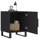 vidaXL Noptiere, 2 buc., negru, 40x40x50 cm, lemn compozit