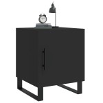 vidaXL Noptiere, 2 buc., negru, 40x40x50 cm, lemn compozit
