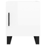 vidaXL Noptiere, 2 buc., alb extralucios, 40x40x50 cm, lemn compozit