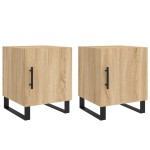 vidaXL Noptiere, 2 buc., stejar sonoma, 40x40x50 cm, lemn compozit vidaXL Noptiere, 2 buc., stejar sonoma, 40x40x50 cm, lemn compozit