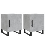 vidaXL Noptiere, 2 buc., gri beton, 40x40x50 cm, lemn compozit