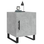 vidaXL Noptiere, 2 buc., gri beton, 40x40x50 cm, lemn compozit