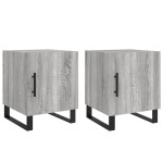 vidaXL Noptiere, 2 buc., gri sonoma, 40x40x50 cm, lemn compozit vidaXL Noptiere, 2 buc., gri sonoma, 40x40x50 cm, lemn compozit