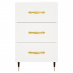 vidaXL Noptieră, alb, 40x40x66 cm, lemn compozit