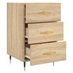 vidaXL Noptieră, stejar sonoma, 40x40x66 cm, lemn compozit