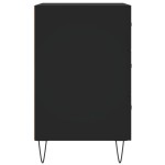 vidaXL Noptieră, negru, 40x40x66 cm, lemn compozit