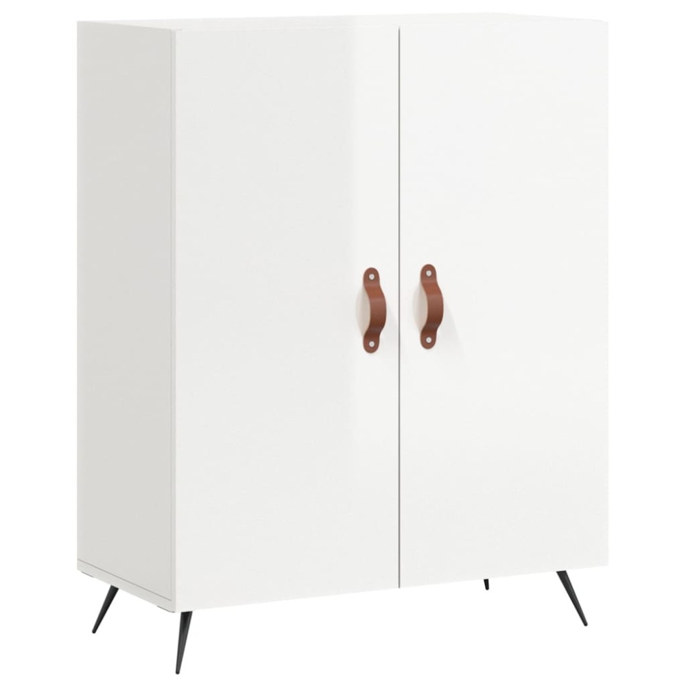 vidaXL Dulap, alb extralucios, 69,5x34x90 cm, lemn compozit