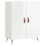 vidaXL Dulap, alb extralucios, 69,5x34x90 cm, lemn compozit