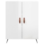 vidaXL Dulap, alb extralucios, 69,5x34x90 cm, lemn compozit