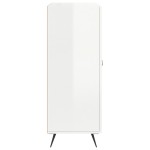 vidaXL Dulap, alb extralucios, 69,5x34x90 cm, lemn compozit