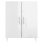 vidaXL Dulap, alb extralucios, 69,5x34x90 cm, lemn compozit