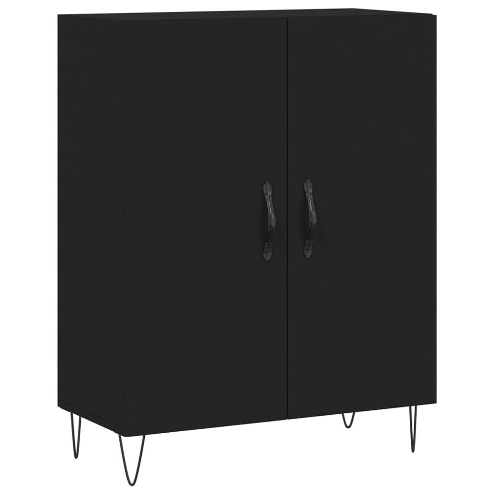 vidaXL Dulap, negru, 69,5x34x90 cm, lemn compozit