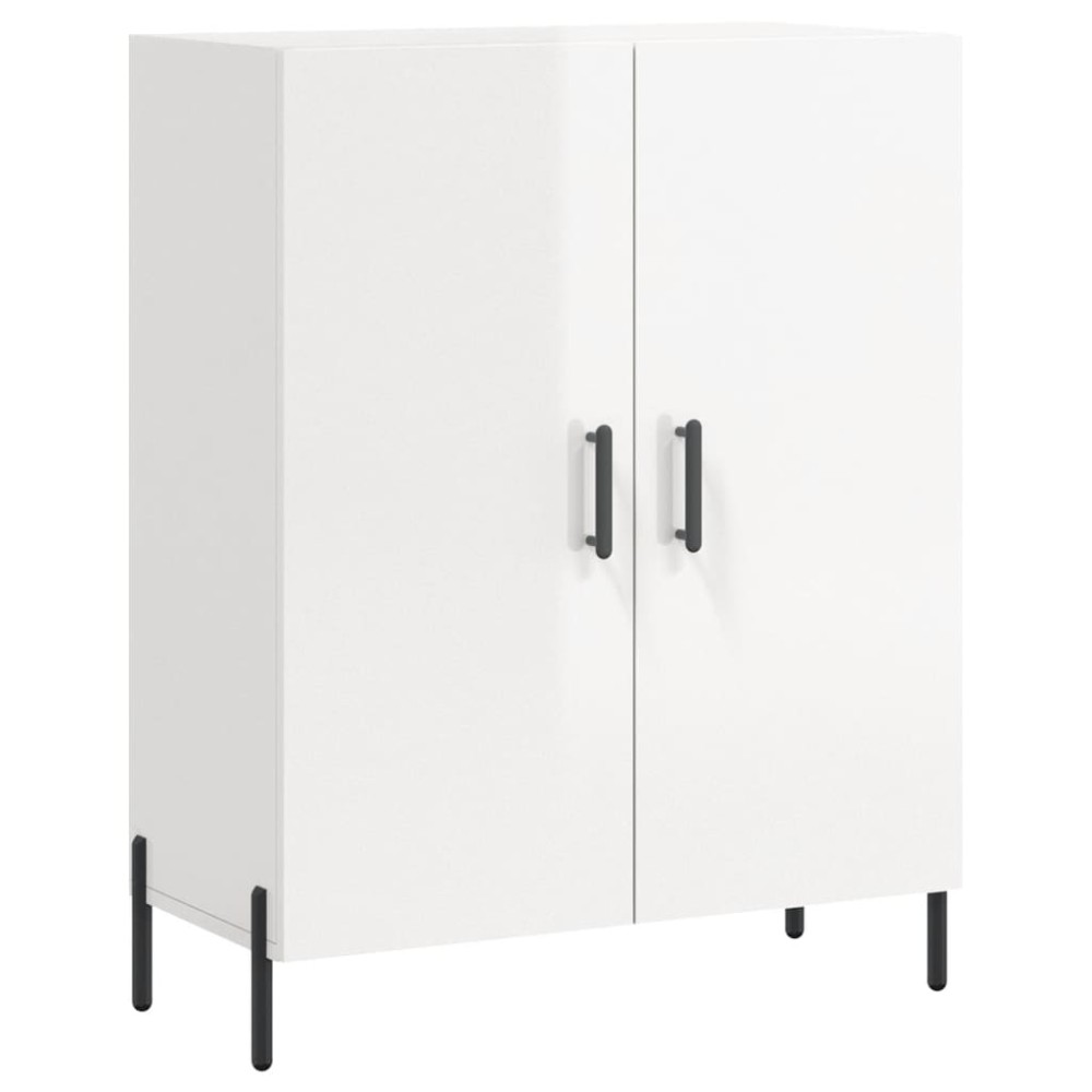 vidaXL Dulap, alb extralucios, 69,5x34x90 cm, lemn compozit