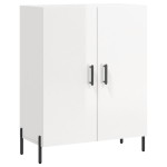 vidaXL Dulap, alb extralucios, 69,5x34x90 cm, lemn compozit