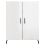 vidaXL Dulap, alb extralucios, 69,5x34x90 cm, lemn compozit