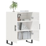 vidaXL Dulap, alb extralucios, 69,5x34x90 cm, lemn compozit