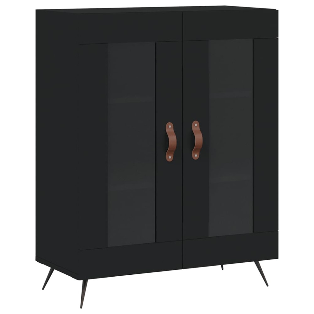 vidaXL Dulap, negru, 69,5x34x90 cm, lemn compozit