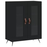 vidaXL Dulap, negru, 69,5x34x90 cm, lemn compozit