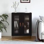 vidaXL Dulap, negru, 69,5x34x90 cm, lemn compozit