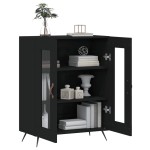 vidaXL Dulap, negru, 69,5x34x90 cm, lemn compozit