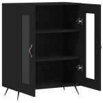 vidaXL Dulap, negru, 69,5x34x90 cm, lemn compozit