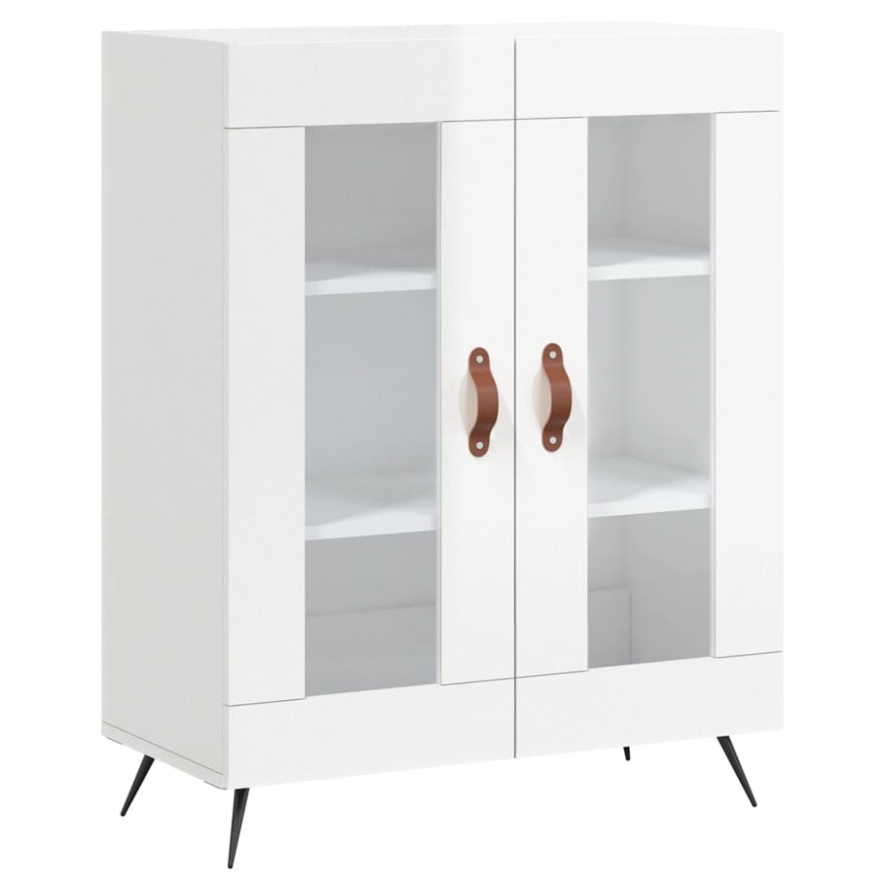 vidaXL Dulap, alb extralucios, 69,5x34x90 cm, lemn compozit