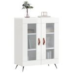vidaXL Dulap, alb extralucios, 69,5x34x90 cm, lemn compozit