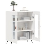 vidaXL Dulap, alb extralucios, 69,5x34x90 cm, lemn compozit