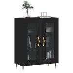 vidaXL Dulap, negru, 69,5x34x90 cm, lemn compozit vidaXL Dulap, negru, 69,5x34x90 cm, lemn compozit