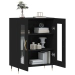 vidaXL Dulap, negru, 69,5x34x90 cm, lemn compozit vidaXL Dulap, negru, 69,5x34x90 cm, lemn compozit