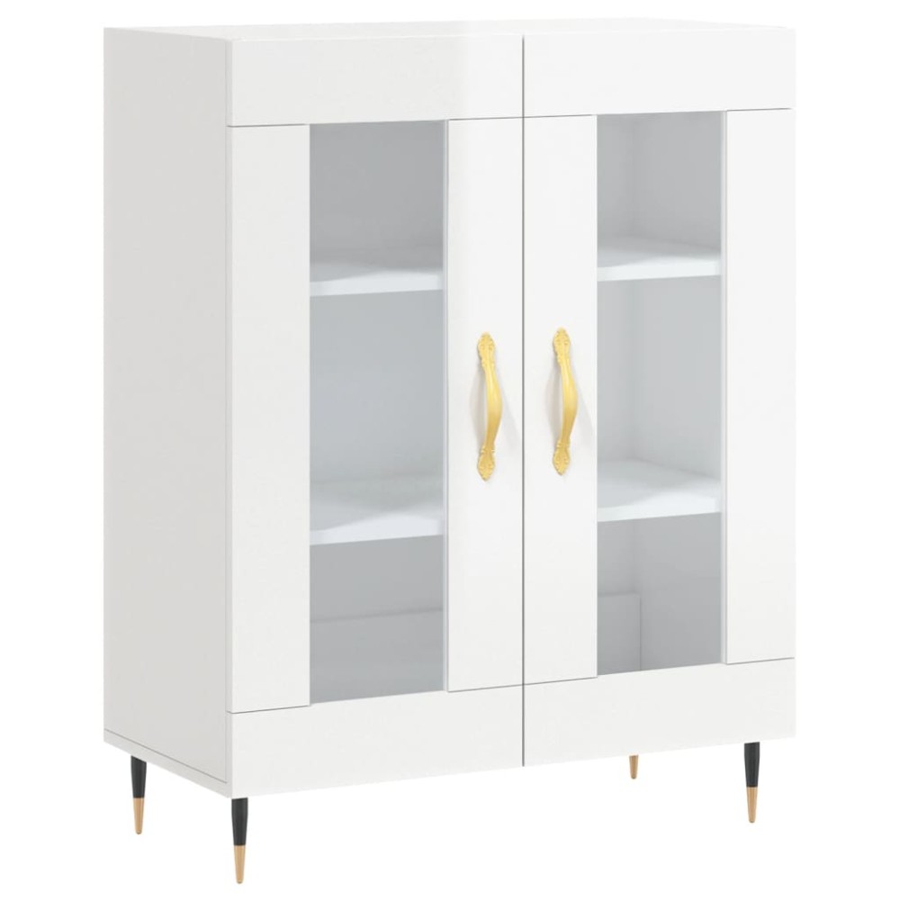 vidaXL Dulap, alb extralucios, 69,5x34x90 cm, lemn compozit