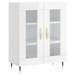 vidaXL Dulap, alb extralucios, 69,5x34x90 cm, lemn compozit