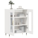 vidaXL Dulap, alb extralucios, 69,5x34x90 cm, lemn compozit