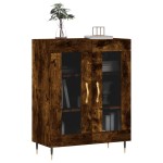vidaXL Dulap, stejar fumuriu, 69,5x34x90 cm, lemn compozit