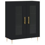 vidaXL Dulap, negru, 69,5x34x90 cm, lemn compozit